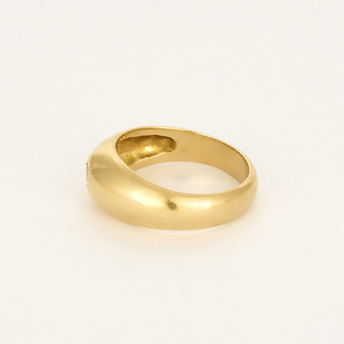 Bague jonc en or jaune et diamant