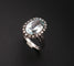 Bague 55 Bague Sertie d'Une Aigue Marine naturelle Et Diamants. 58 Facettes C12-04