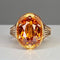 Bague 55 Bague style Art Déco or rose citrine 58 Facettes AB380