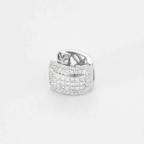 Boucles d'oreilles Boucles d'oreilles créoles or blanc et diamants 58 Facettes