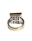 Bague 54 Bague en or blanc 18k de forme carrée, sertie de quatre aigue-marine et diamants 58 Facettes