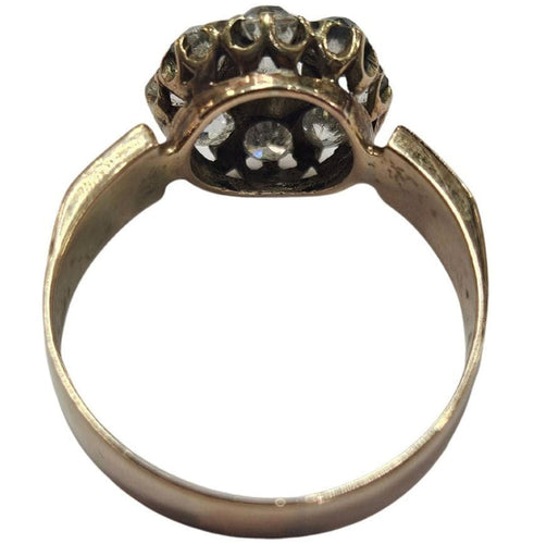 Bague 49 Bague grappe espagnole, XIXe siècle, or jaune, diamant taille ancienne 58 Facettes Q405B