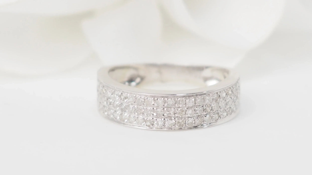 Bague or blanc diamants