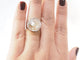 Bague vintage Dinh Van en or blanc et perle de culture