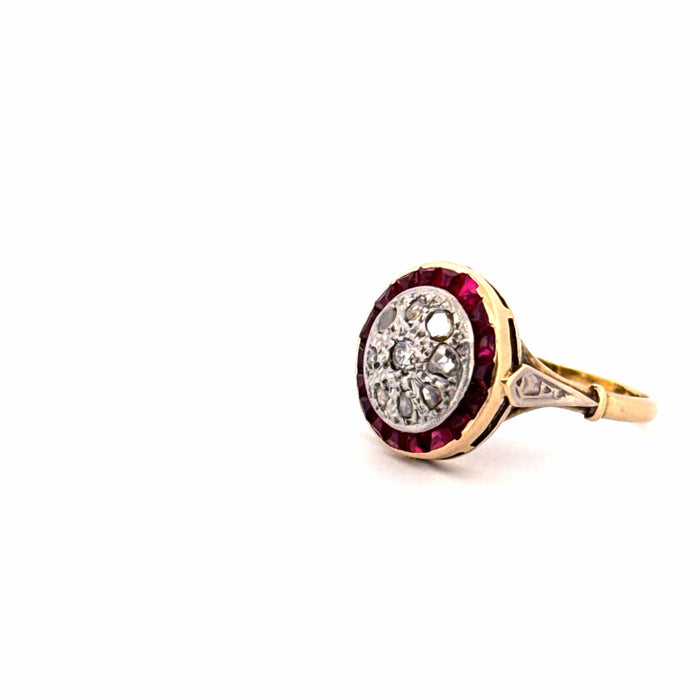 Bague 52 Bague Vintage en Or Jaune Diamants et Rubis 58 Facettes 28-GS34125-1