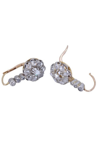 Boucles d'oreilles DORMEUSES BELLE EPOQUE DIAMANTS 58 Facettes 087661