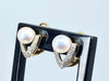 Boucles d'oreilles Boucles d’oreilles or jaune, perles de culture, diamants 58 Facettes AB390