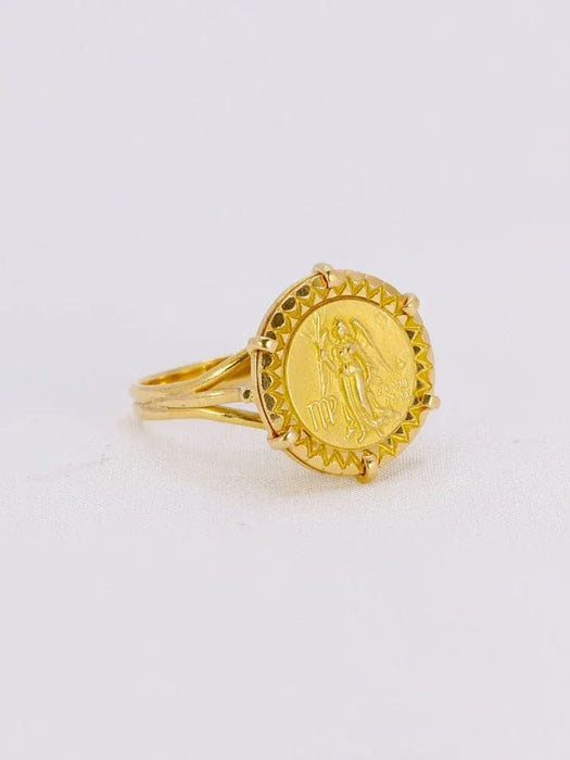 Bague Bague signe du zodiaque Vierge or jaune 58 Facettes 1074.3