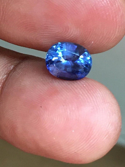 Gemstone Saphir bleu non chauffé 2,58cts 58 Facettes 491
