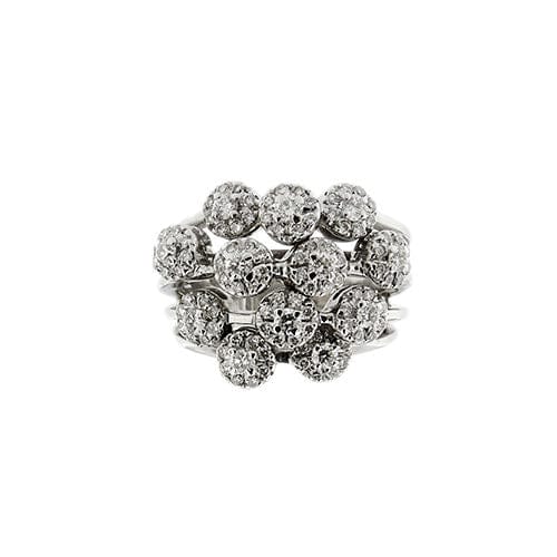 Bague Bague bouquet en or blanc avec diamants 58 Facettes 37456