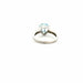 White Gold Topaz & Diamond Solitaire Ring 58 Facettes