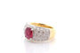 Bague 53 Bague rubis et diamants en or et platine 58 Facettes 27823