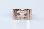 Bague 57 Bague Tank en or rose 18 carats 58 Facettes BGTKEV26