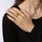 Bague Bague manchette vintage en saphir en or jaune 22 carats Taille 6, large bande, bijoux grecs 58 Facettes G13483