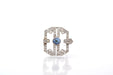 Art Deco Brooch Brooch Platinum Sapphire Diamonds 58 Facettes 25539