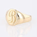 Ring 48 Yellow gold signet ring letter B 58 Facettes 14-275