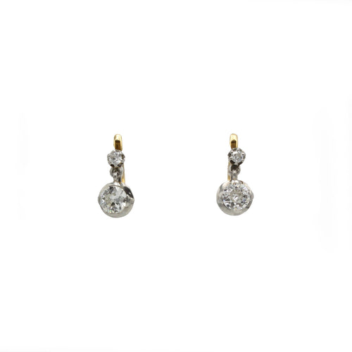 Boucles d'oreilles Boucles d'oreilles Dormeuses - Or, Platine & Diamants 58 Facettes 250342R