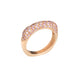 Bague 50 Bague Carrée Saphir Rose Pavé Or Rose 58 Facettes G13034