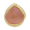 Bague 51 Bague en or jaune, quartz rose. 58 Facettes 31134