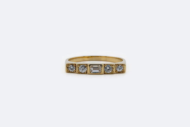 Bague 17 / Oro Giallo Riviere in oro giallo e diamanti 58 Facettes ANL761