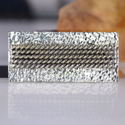 Broche en argent rectangulaire