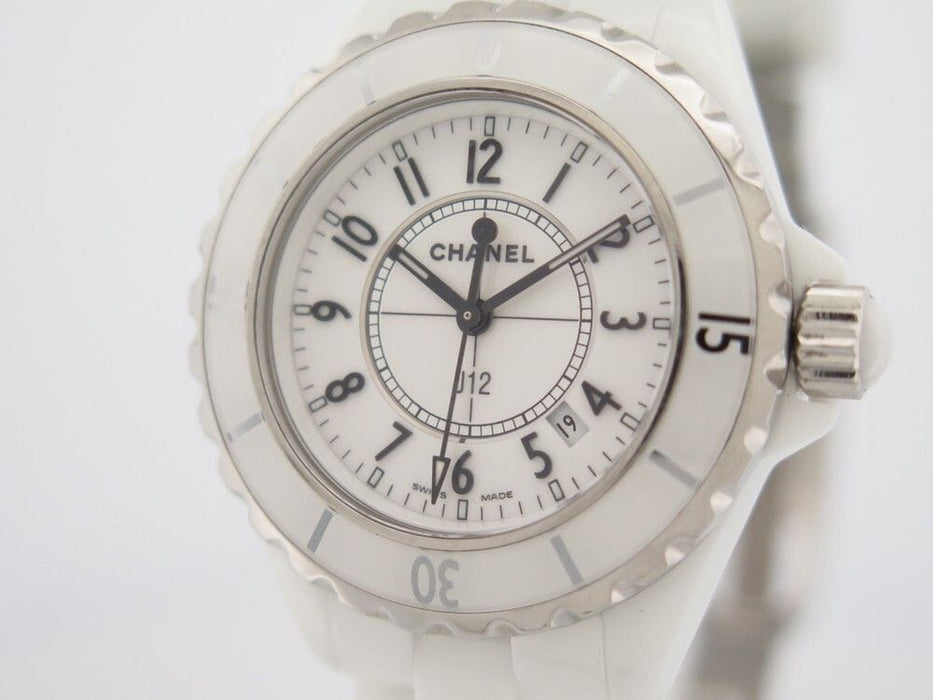 Montre montre CHANEL j12 34mm ceramique blanc + boite quartz 58 Facettes 260518