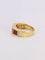 Bague 54 Bague vintage or jaune rubis calibrés diamants 58 Facettes 1073.8