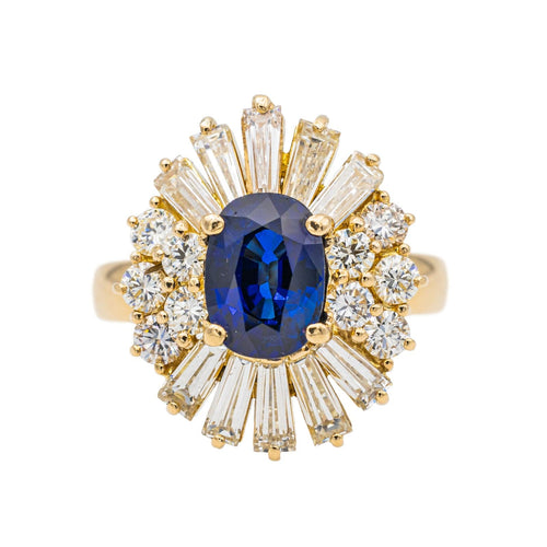 Bague Bague Pompadour Or jaune Saphir 58 Facettes 3746436RV