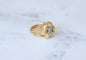 Bague 60 Bague Cocktail Fleur Péridot Diamants Or Jaune 58 Facettes