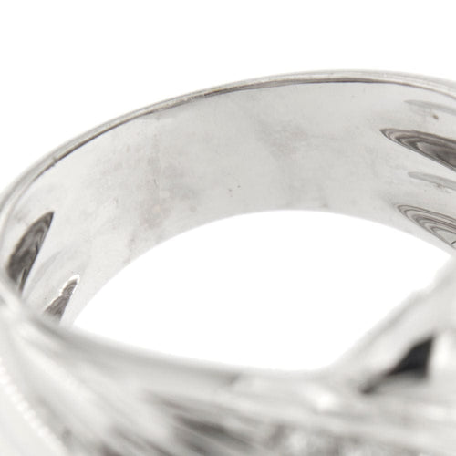 Bague 54 Bague bandeau or blanc diamants 58 Facettes 29354