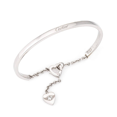 Bracelet CARTIER - Bracelet Cartier Mon Amour en or blanc et diamants 58 Facettes G13890