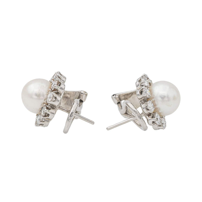 Boucles d'oreilles Boucles d'oreilles Perle Or blanc Perle 58 Facettes 2432019CN