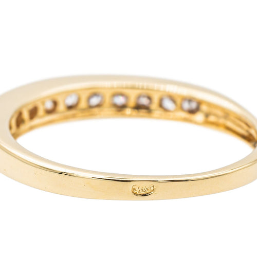 Bague 52 Bague Demi alliance Or jaune Diamant 58 Facettes 3002244CN