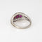 Bague Bague Art déco vintage en or blanc 14 carats avec rubis et diamants, taille 6, bijou de succession 58 Facettes G14120