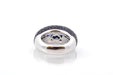 Bague 49 Bague jonc or blanc saphirs 58 Facettes 25775-dv