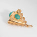 60s Yellow Gold Turquoise Charm Triangle Pendant 58 Facettes G13154
