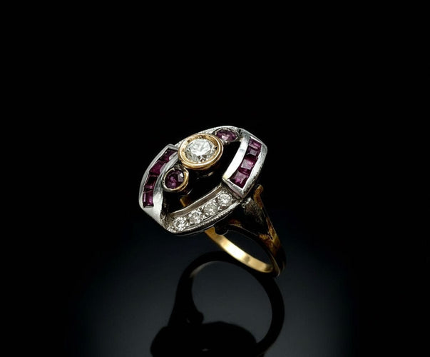 Bague Anello di Epoca Art Déco 58 Facettes