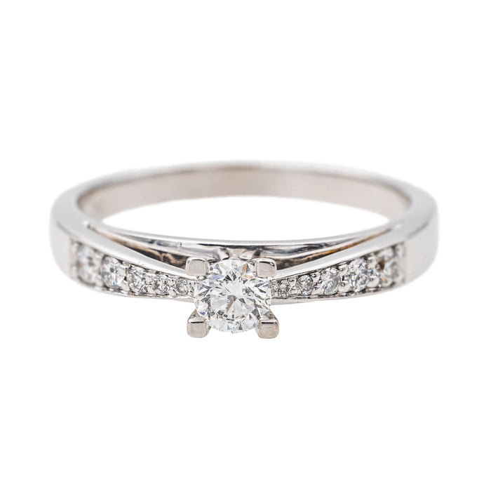 Bague Solitaire Or blanc Diamant