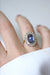 Bague Bague Marguerite saphir Ceylan 6,32 Cts et diamants 58 Facettes