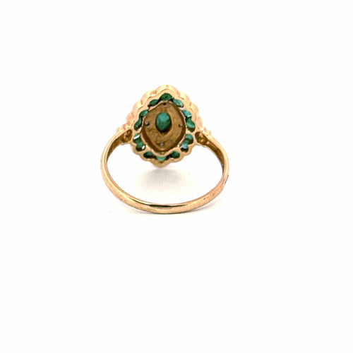 Bague Bague Art-Déco Or 18k Diamants & Emeraudes 58 Facettes 3-GS30804-01