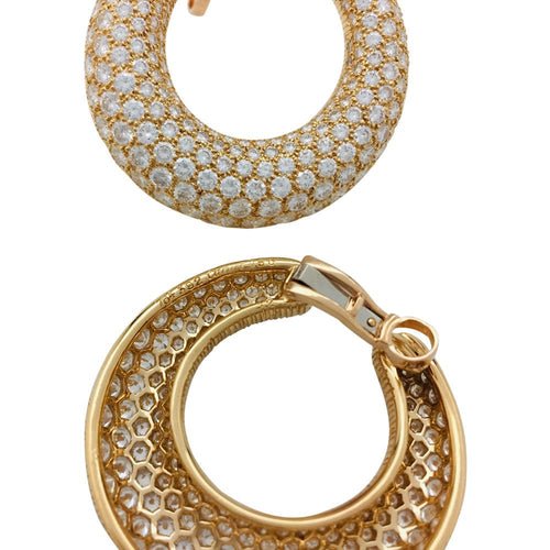 Boucles d'oreilles Boucles d'oreilles Cartier en or jaune, diamants. 58 Facettes 29012