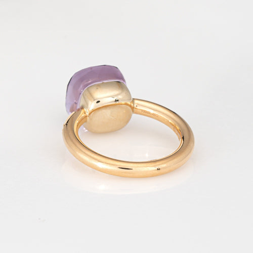 Bague Bague Pomellato Nudo Classic en or jaune 18 carats avec améthyste, bijou de succession, taille 6 58 Facettes G14032