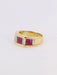 Bague 54 Bague vintage or jaune rubis calibrés diamants 58 Facettes 1073.8