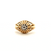 Ring 53 Art-Deco Ring 18k Yellow Gold Platinum & Diamond 58 Facettes 43-GS35404