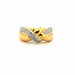Ring 54 Yellow Gold & Diamond Braided Ring 58 Facettes 42-GS34639-1