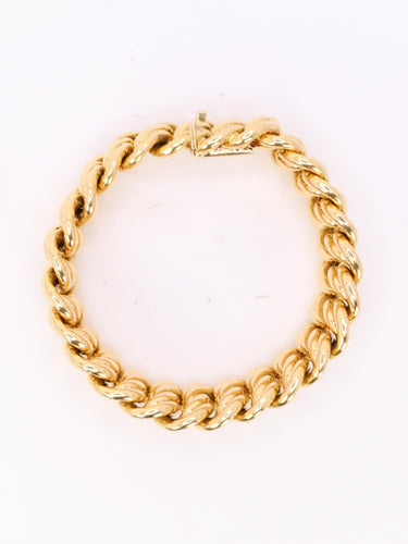 Bracelet Bracelet maille américaine or jaune 2 cm 58 Facettes 1165.1