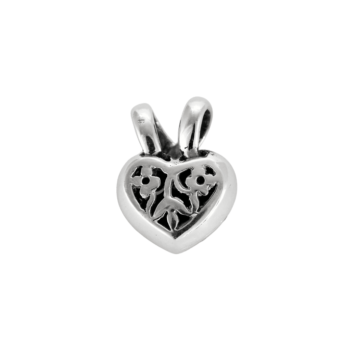 Pendentif PENDENTIF COEUR OR BLANC ET DIAMANTS. 58 Facettes BO/240013 RIV