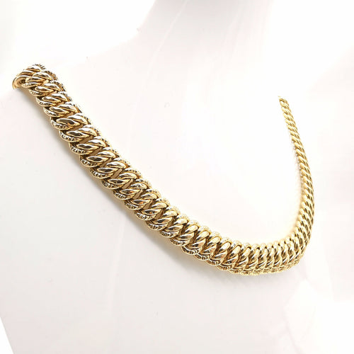 Collier Collier maille américaine en or jaune 58 Facettes