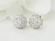 Boucles d'oreilles Puces d'oreilles en or blanc et diamants 58 Facettes 33522