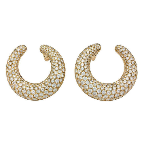 Boucles d'oreilles Boucles d'oreilles Cartier en or jaune, diamants. 58 Facettes 29012